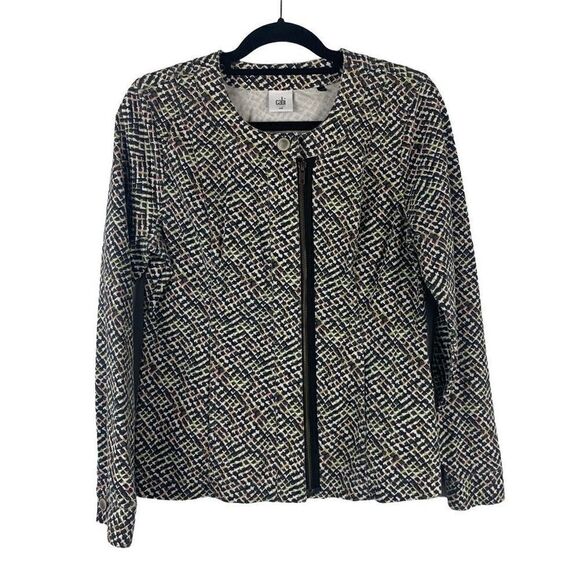 Cabi Cliffside Motto Style Abstract Print Jacket size M - Picture 2 of 10